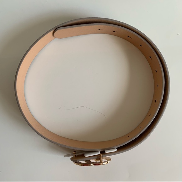 Snake print embossed velvet belt Buckle lilac - Picture 10 of 10